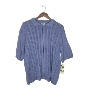 W & S Vintage Blue Short Sleeve Sweater